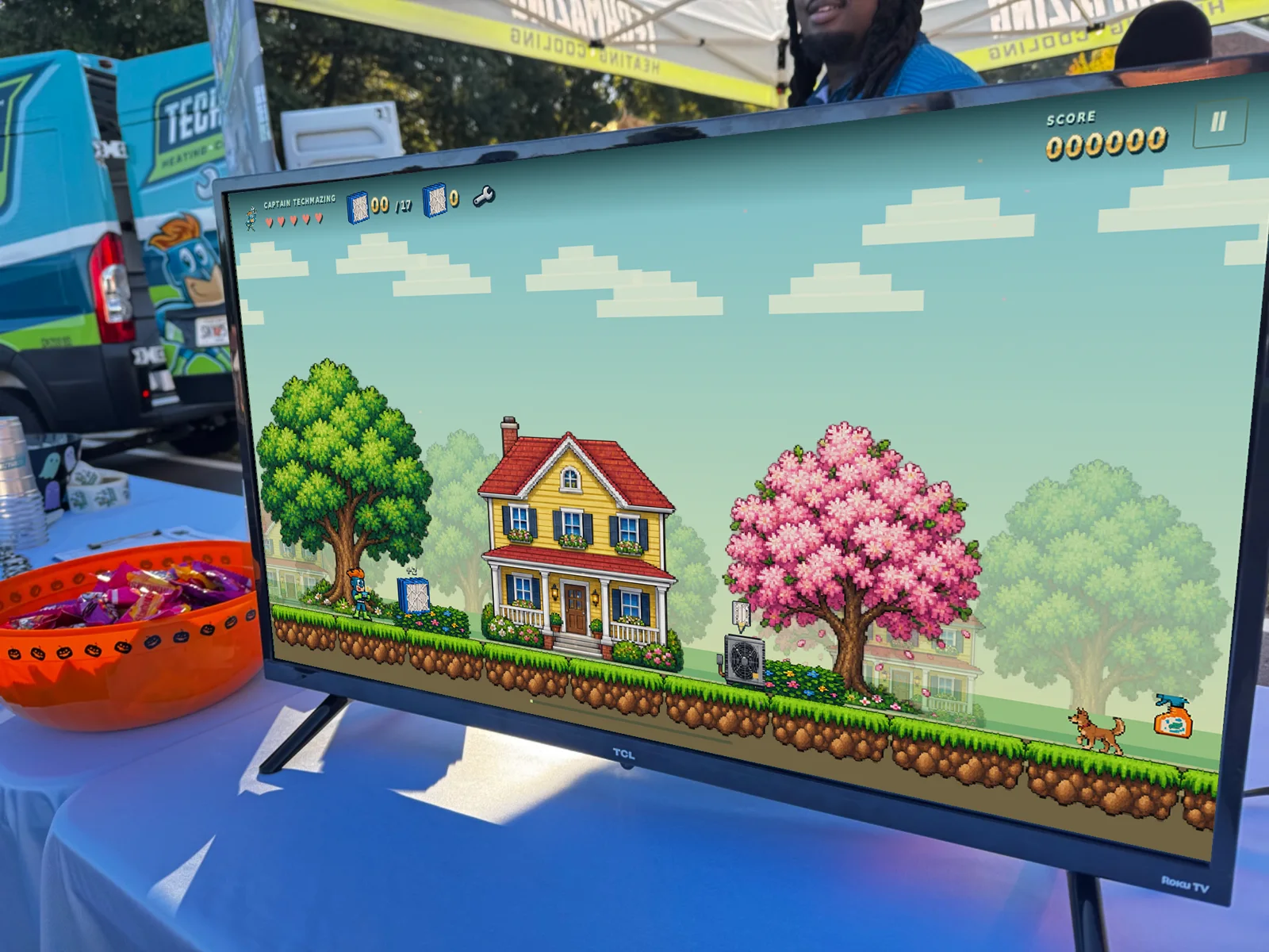 The spring neighborhood level on the second game station.